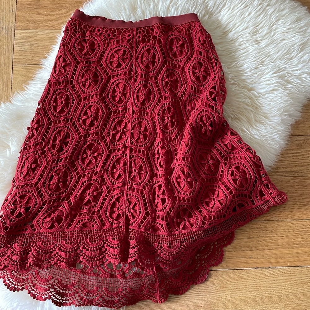 Ella Moss/Anthro crochet skirt